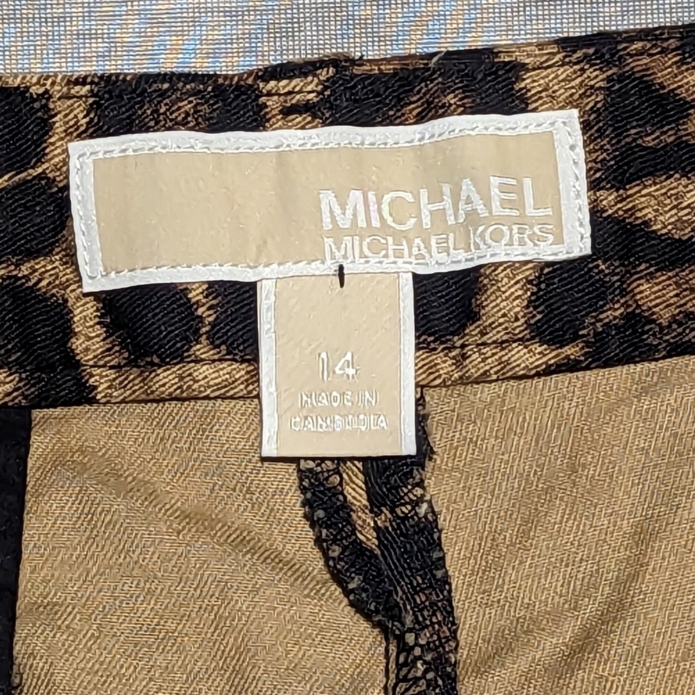 Michael Kors cute leopard Pin-up (pin up) shorts,  Size 14 - Picture 3 of 3